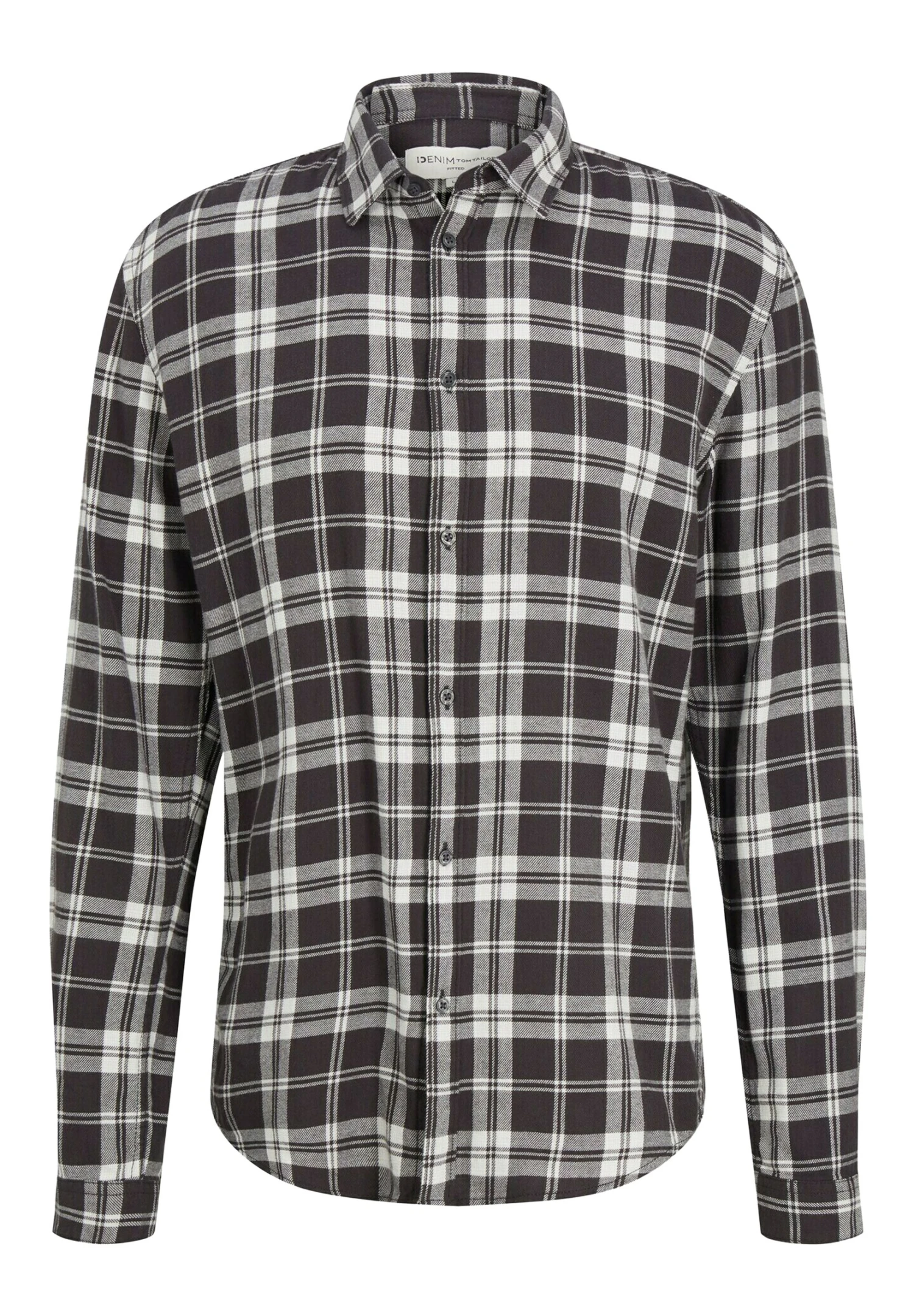 TOM TAILOR Denim CamiciaCoal Grey Light Beige Check Uomo Camicie TO722D0R2-C11 7 TOM TAILOR Denim CamiciaCoal Grey Light Beige Check Uomo Camicie TO722D0R2-C11 - immagine 5