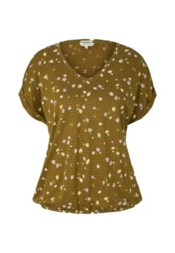 Tom Tailor T-Shirt Con StampaOlive Small Floral Design Donna T-shirt E Top TO221E11N-N11 -Tom Tailor f63275f41afa43e4a86aad2860e2e4e9