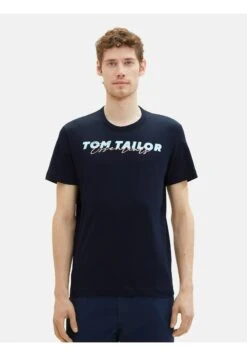Tom Tailor Printed T-Shirt Con StampaSky Captain Blue Uomo T-shirt E Polo TO222O18Y-K11