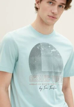 Tom Tailor Mit FotoT-Shirt Con StampaDusty Mint Blue Uomo T-shirt E Polo TO222O1CF-K11 -Tom Tailor f81bb76eba314691968c03f02064b58b