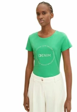 TOM TAILOR Denim Round LogoT-Shirt Con StampaStrong Green Donna T-shirt E Top TO721D12R-M11