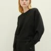 TOM TAILOR Denim Basic FelpaDeep Black Donna Felpe TO721J0D9-Q11 -Tom Tailor fb198dd5038044cb876b118548f56372