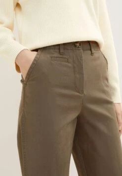 Tom Tailor Loose FitPantaloniTarmac Khaki Donna Pantaloni TO221A0I1-N11 -Tom Tailor fb62f10e16174153b81a347205386d22
