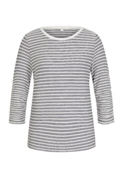 TOM TAILOR Denim Striped Jacquard ShirtFelpaBlue White Donna Felpe TO721J09I-K11 -Tom Tailor fb641fdc3b9f4215be5935ab1a373091