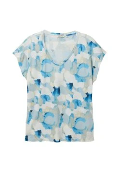 Tom Tailor Mit V AusschnittT-Shirt Con StampaBlue Shapes Design Donna T-shirt E Top TO221D1J3-K11 -Tom Tailor fd0f9ff9f77c4465925035cee9f99596