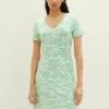 Tom Tailor Vestito Di MaglinaGreen Small Wavy Design Donna Vestiti TO221C0QE-M11 2 Tom Tailor Vestito Di MaglinaGreen Small Wavy Design Donna Vestiti TO221C0QE-M11 -Tom Tailor fea8dc30ce8d4bedbc02102eee860c71
